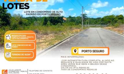 Terreno em condomínio fechado à venda na Orla Norte, Porto Seguro 