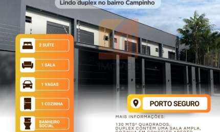 Lindo duplex no bairro Campinho em Porto Seguro – BA