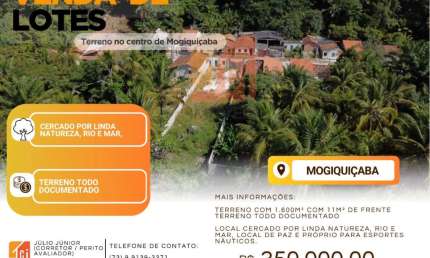 Terreno à venda no Mogiquiçaba, Santa Cruz Cabrália 
