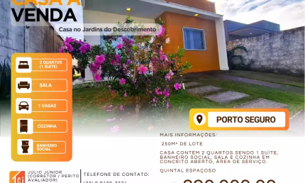 Excelente casa no Jardins do Descobrimento, em Porto Seguro/BA