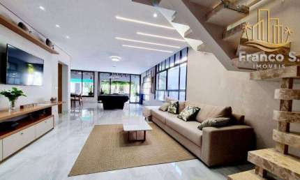 Casa com 5 suítes para temporada, 400m da praia,  R$ 5.500/dia - Riviera - Bertioga/SP
