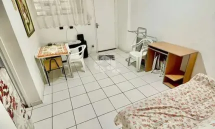 Apartamento a venda na praia grande, bairro tupi, 1 quarto e 1 vaga