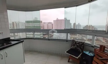 apartamento a venda na praia grande no bairro ocian com 2 quartos, 1 suite e 1 vaga