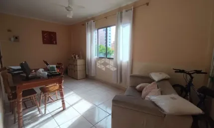 apartamento a venda na praia grande, bairro tupi com 1 quarto e 1 vaga