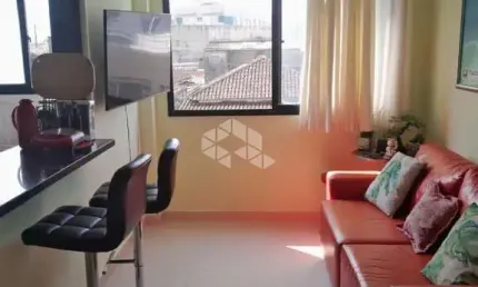 Apartamento a venda na praia grande, no solemar com 1 quarto e 1 vaga