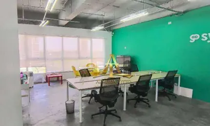 Sala mobiliada para locação com 47 m² por r$ 2.500/mês - alphaville conde ii no alpha square em barueri/sp.
