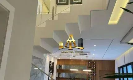 Casa com 5 suítes para alugar, toda decorada e mobiliada 500 m²  de área útil- alphaville - santana de parnaíba- são paulo