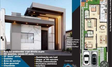 Casa com 3 quartos à venda no Jardim Botânico, Campos dos Goytacazes 