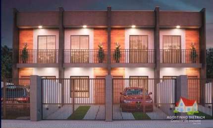 Sobrado Geminado C/02 Quartos C/Suite + Espaco aos Fundos + 02 Vagas de Garagem No Aventureiro!