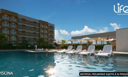 Apartamento com 2 quartos & varanda em dois carneiros