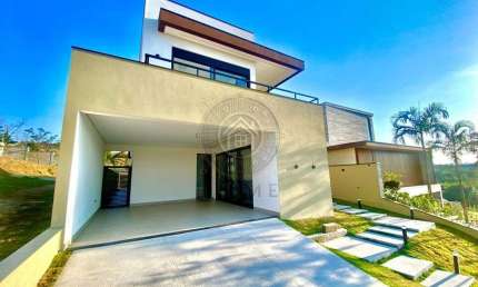 Condominio Brisas Jundiai - Casa nova no Brisas Jundiaí – 3 suítes, vista livre, área gourmet, automação e usina solar