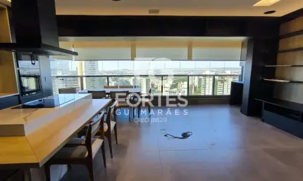 Apartamento conjugado duplo 103m² todo personalizado e com automação, 2 quartos sendo 1 suíte, com armários e ares condicionados, no condomínio le monde parc, próximo do ribeirão shopping e hospital u