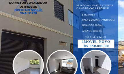 Apartamento com 2 quartos à venda na Avenida José de Campos Sales, 87A, Centro, Maria da Fé