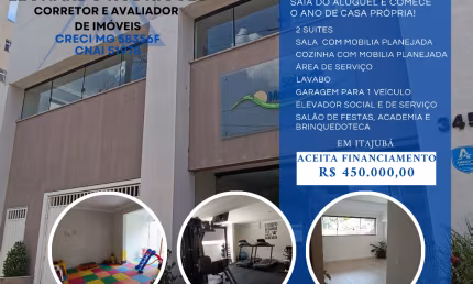 Apartamento com 2 quartos à venda na Rua Aurílio Lopes, 345, Centro, Itajubá