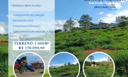 EXCELENTE TERRENO NO CONDOMINIO VISTA VERDE, EM PIRANGUINHO, MG
