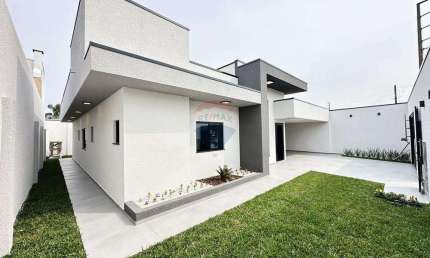 Casa Térrea com 175m² de Alto Padrão, 4 vagas, 3 suítes, churrasqueira, Planta Araçatuba - Piraquara
