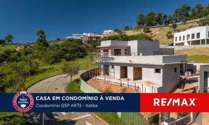 Casa a venda com 3 quartos, sendo 3 suítes,  638 m² de terreno e 250 m² de área construída no condominio GSP Arts Itatiba