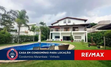 Casa para locação,1200m², Condomínio Marambaia, Vinhedo, SP com 6 Quartos e 9 banheiros