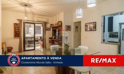 Apartamento à venda, 103m². Mondo Itália, Capela, Vinhedo-SP. 3 quartos e 1 suíte