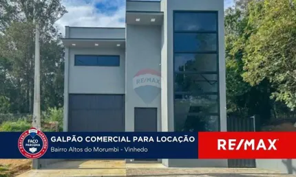 Galpão Comercial Novo para Locação – 258m² – Alto das Figueiras, Vinhedo/SP