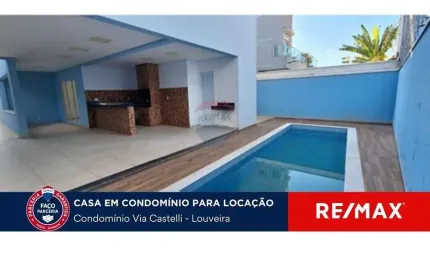 casa para locação em condominio fechado em Louveira