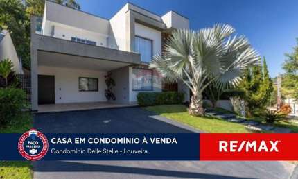 Casa com 4 quartos sendo 3 suítes, piscina e área gourmet e energia fotovoltáica no Condomínio Delle Stelle em Louveira - SP