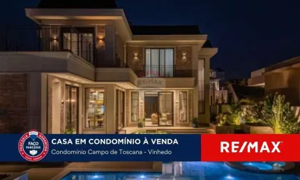 Casa em condomínio fechado com 4 quartos à venda na Rua Cortona, 236, Condomínio Campo de Toscana, Vinhedo