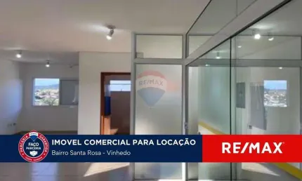 SALA COMERCIAL COM VAGA DE GARAGEM E BANHEIRO PARA LOCAÇÃO EM VINHEDO - SP