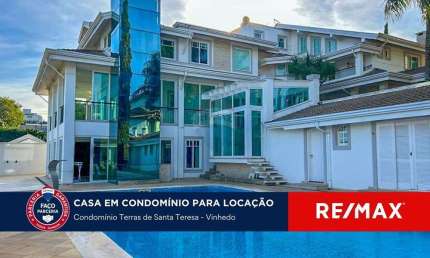 Casa de alto padrão para locação no Condomínio Terras de Santa Teresa