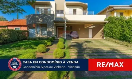 Casa a venda com 5 quartos/suítes no Condomínio Alpes de Vinhedo, com 384m²