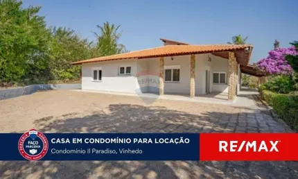 Casa Térrea de Alto Padrão para Locação - 3 suites - 480m2 - Vinhedo SP