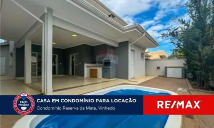 CASA CONDOMÍNIO COM 3 SUÍTES PARA LOCAÇÃO EM VINHEDO