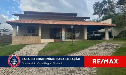 CASA COM ÁREA FUNCIONAL TÉRREA E 3 SUÍTES PARA LOCAÇÃO - CONDOMÍNIO VISTA ALEGRE - VINHEDO - SP