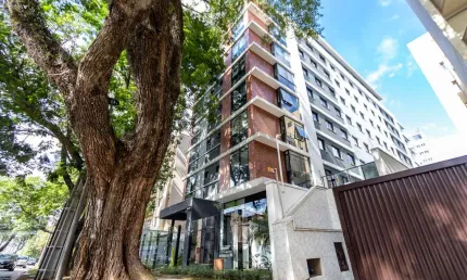 Apartamento com 1 quarto para alugar na rua brigadeiro franco, 552, mercês, curitiba, 26 m2 por r$ 2.950