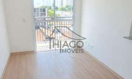 Excelente apartamento com sacada no Tatuapé para locação, imóvel de 35m², 1 dormitório, sala com sa