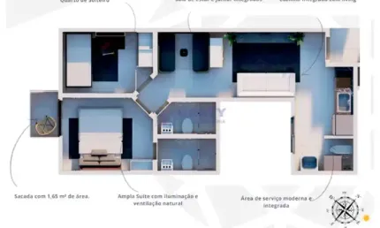 Apartamento residencial para venda - 45,80 m²!! campestre, santo andré