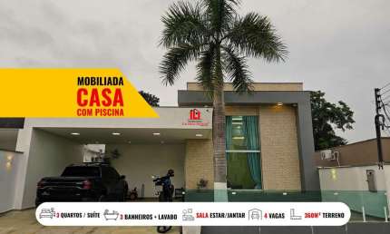 Casa em Condomínio para Venda em Manaus, Tarumã, 3 dormitórios, 2 suítes, 3 banheiros, 4 vagas