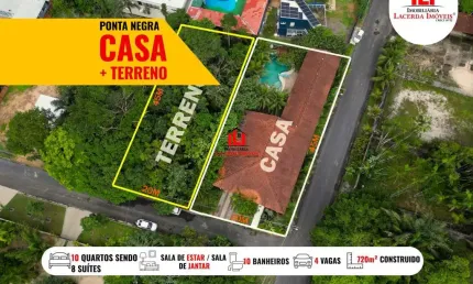 Casa em Condomínio para Venda em Manaus, Ponta Negra, 10 dormitórios, 8 suítes, 10 banheiros, 4 vagas