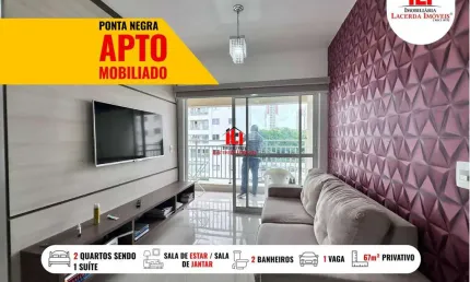 Apartamento para Venda em Manaus, Ponta Negra, 2 dormitórios, 1 suíte, 2 banheiros, 1 vaga