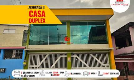 Casa para Venda em Manaus, Alvorada, 3 dormitórios, 1 suíte, 3 banheiros, 2 vagas
