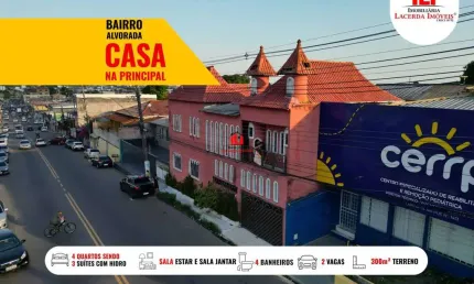 Casa para Venda em Manaus, Alvorada, 4 dormitórios, 3 suítes, 4 banheiros, 2 vagas