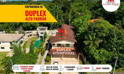 Casa em Condomínio para Venda em Manaus, Ponta Negra, 5 dormitórios, 3 suítes, 4 banheiros, 6 vagas