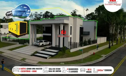 Casa em Condomínio para Venda em Manaus, Ponta Negra, 3 dormitórios, 3 suítes, 4 banheiros, 4 vagas