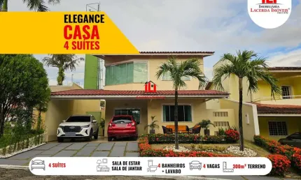 Casa em Condomínio para Venda em Manaus, Flores, 4 dormitórios, 4 suítes, 5 banheiros, 4 vagas