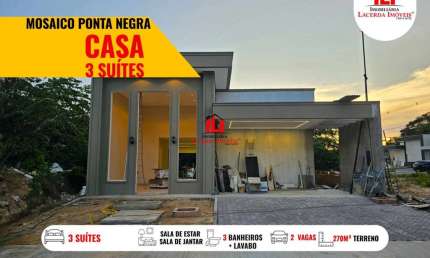 Casa em Condomínio para Venda em Manaus, Ponta Negra, 3 dormitórios, 3 suítes, 3 banheiros, 4 vagas