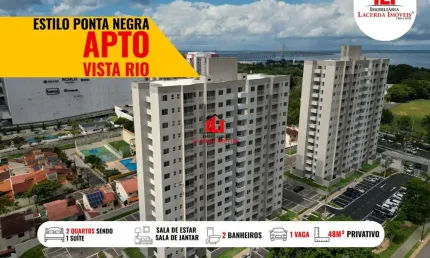 Apartamento para Venda em Manaus, Ponta Negra, 2 dormitórios, 2 suítes, 1 banheiro, 1 vaga