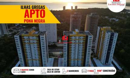 Apartamento para Venda em Manaus, Ponta Negra, 3 dormitórios, 2 suítes, 3 banheiros, 2 vagas