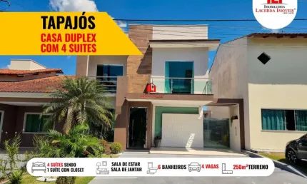 Casa em Condomínio para Venda em Manaus, Tarumã, 4 dormitórios, 4 suítes, 5 banheiros, 4 vagas