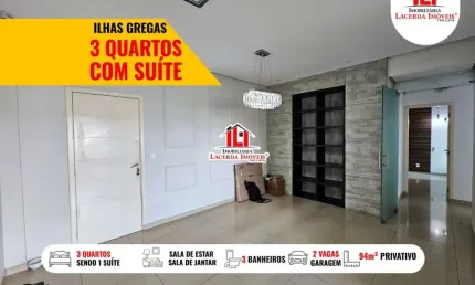 Apartamento para Locação em Manaus, Ponta Negra, 3 dormitórios, 1 suíte, 3 banheiros, 2 vagas