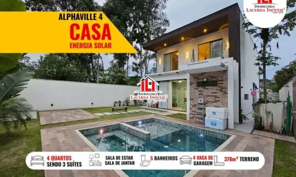Casa em Condomínio para Locação em Manaus, Ponta Negra, 4 dormitórios, 3 suítes, 4 banheiros, 4 vagas
